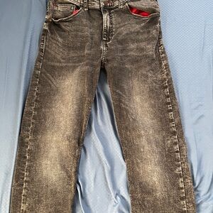 Wrangler Men's Distressed Black Jeans